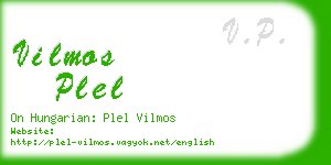 vilmos plel business card